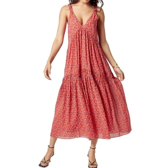 Joie Dresses & Skirts - 💙💛NWT Joie Tiered Tea Rose Maxi Dress Red Floral XL